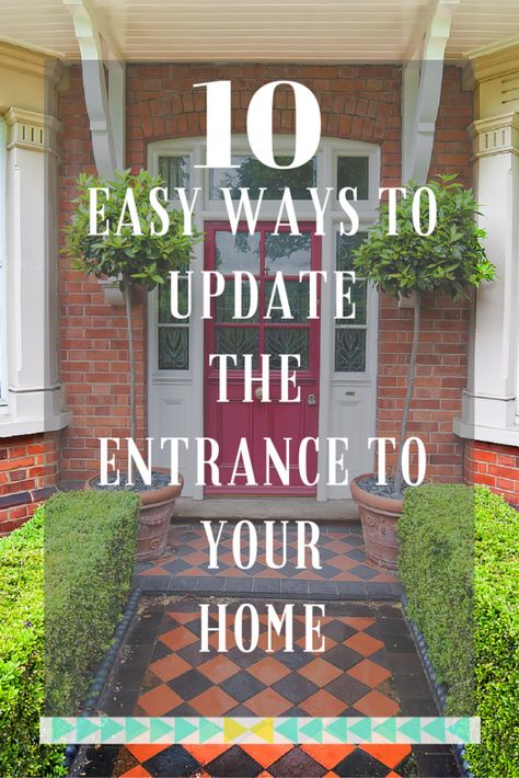 The entrance to your home gives friends, guests and visitors that very important first impression. These easy, quick and often inexpensive ideas give your front door the improvement it deserves. Click through to see which ones you could do to give your home instant kerb appeal. Entrance Door Ideas Front Entry, Front Door Opens To Stairs, Front Door Staging, Front Door Appeal, Front Door Stairs Entrance, Entrance Way Ideas Front Entry, Decorate Front Door Entrance, Exterior Entryway Ideas Front Entrances, Front Door Styles Entrance