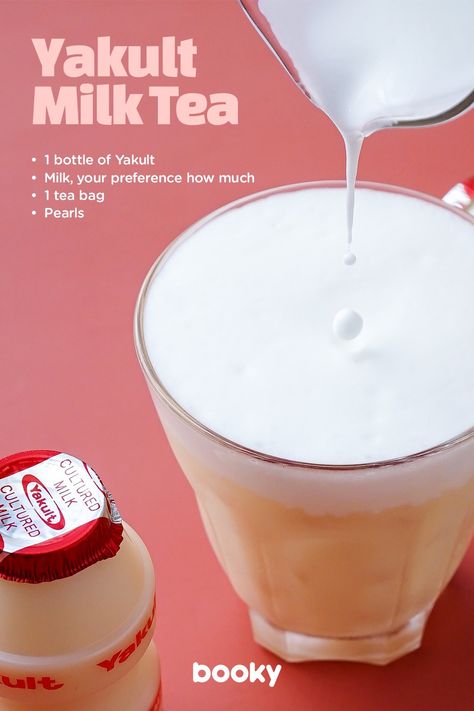 Yakult Drink, Iced Drinks Recipes, Tea Drink Recipes, Homemade Cookbook, Bistro Food, Drink Recipes Nonalcoholic, Smoothie Drink Recipes, Refreshing Drinks Recipes, Delicious Drink Recipes