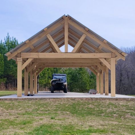 Timber Frame Gazebo, Timber Frame Construction Detail, Timber Frame Pavilion, Post And Beam Construction, Gazebo Plans, Timber Frame Construction, Small Barn, Carport Designs, Outdoor Pavilion