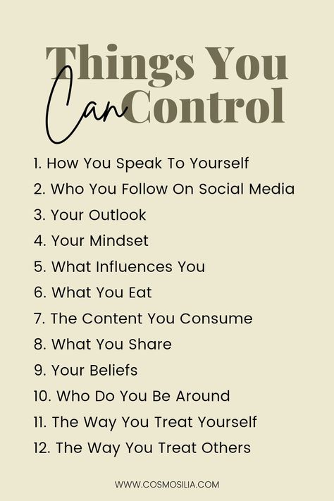 Things you can control Things I Have Control Over, Self Care Influencer, How To Gain Control Of Your Life, Self Control Quotes Mindset, Things We Can Control, Self Growth Quotes Personal Development, Self Improvement Tips Personal Development, Personal Improvement Quotes, Prioritizing Myself