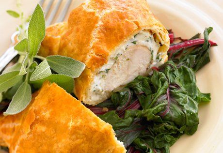 Herbed Chicken in Pastry - Pepperidge Farm Puff Pastry Chicken, Herbed Chicken, Pepperidge Farm Puff Pastry, Buffalo Chicken Wraps, Herb Chicken, Pepperidge Farm, Chicken Cordon Bleu, Cheese Stuffed, Puff Pastry Recipes