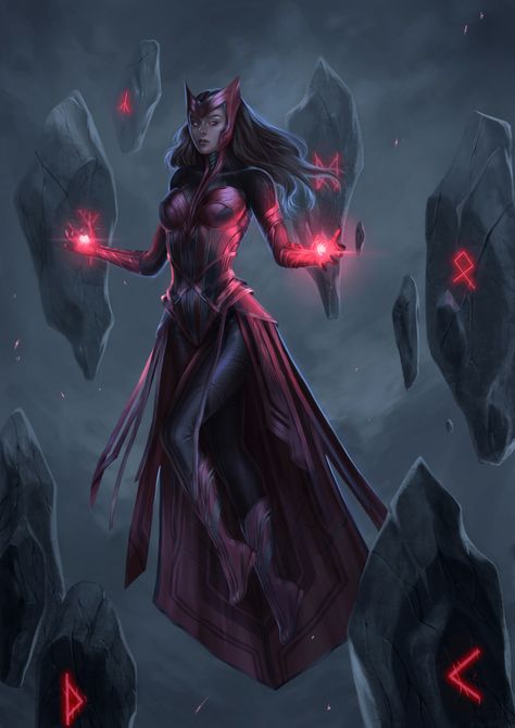 ArtStation - Scarlet Witch Scarlet Witch Outfit Art, Scarlet Witch Comics Wallpaper, Scarlett Witch Comics, Evil Scarlet Witch, Scarlett Witch Art, Scarlett Witch Powers, Scarlett Witch Wallpaper, Scarlet Witch Concept Art, Scarlet Witch Powers