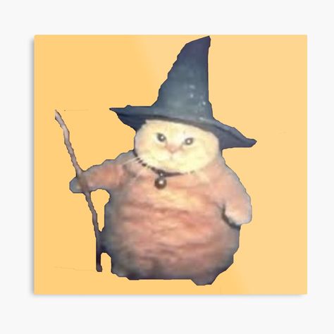 Get my art printed on awesome products. Support me at Redbubble #RBandME: https://www.redbubble.com/i/metal-print/Cat-Wizard-Meme-Crop-out-by-AnzullicArts/165438944.0JXQP?asc=u Wizard Drawings, Cat Wizard, Halloween Challenge, Wizard Cat, A Metal, Buy A Cat, Cat Memes, Wizard, Cute Cats