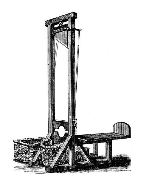 In 1789 a French physician and member of the National Assembly named Joseph-Ignace Guillotin was instrumental in passing a law that required all sentences of death to be carried out by “means of a machine.” This was done so that the privilege of execution by decapitation would no longer be confined to the nobles and the process of execution would be as painless as possible. #FrenchRevolution  #EncyclopaediaBritannica Guillotine Execution, Marie Stuart, Tattoo Techniques, Tattoo Care, Wax Museum, French Revolution, Historical Maps, Inspirational Tattoos, Cool Drawings