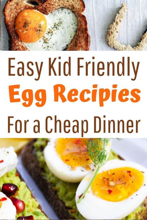 14 Egg recipes for breakfast, lunch, and dinner. Easy, healthy meals with eggs that you can get on the table fast between work and kids' activities. Eggs are a fantastic option if you are trying a vegetarian meal or two during the week and is a great option when you want to family's budget on groceries because eggs are cheap. #frugalliving, #cheapideas, #eggrecipes, #eggsfordinner, #eggsforbreakfast Meal Time Schedule, Poverty Food, Poverty Meals, Homestyle Meals, Egg Recipes For Kids, Family Meals Kid Friendly, Egg Recipes For Dinner, Meals For Four, Easy Egg Recipes