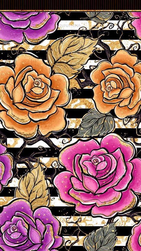 Roses Wallpaper Backgrounds, Cute Roses, Halloween Wallpaper Backgrounds, Wal Art, Halloween Wallpapers, Halloween Flowers, Flowers Digital, Sunflower Wallpaper, Halloween Pattern