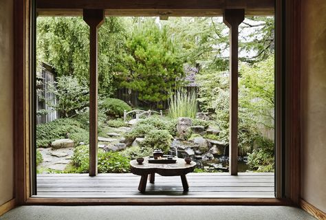 Wabi Sabi Exterior, Wabi Sabi Garden, Wabi Sabi Interior Design, Wooden Patio, Wabi Sabi Interior, Spa Menu, Wine Tasting Room, Wooden Patios, Meditation Garden