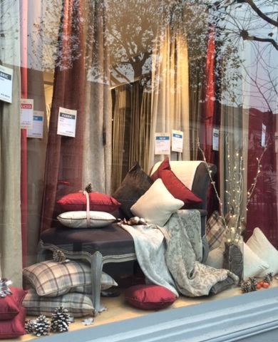 Furniture Window Display, Fabric Shop Display, Furniture Store Display, Shops In London, Window Display Retail, Retail Design Display, Curtains And Blinds, Store Design Boutique, Store Window Displays