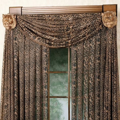 Leopard Curtains and Valance                                                                                                           ↞•ฟ̮̭̾͠ª̭̳̖ʟ̀̊ҝ̪̈_ᵒ͈͌ꏢ̇_τ́̅ʜ̠͎೯̬̬̋͂_W͔̏i̊꒒̳̈Ꮷ̻̤̀́_ś͈͌i͚̍ᗠ̲̣̰ও͛́•↠ Leopard Curtains, Living Room Valances, Bedroom Valances, Fancy Curtains, Leopard Decor, Valances For Living Room, Scarf Valance, Window Accents, Teal Living Rooms