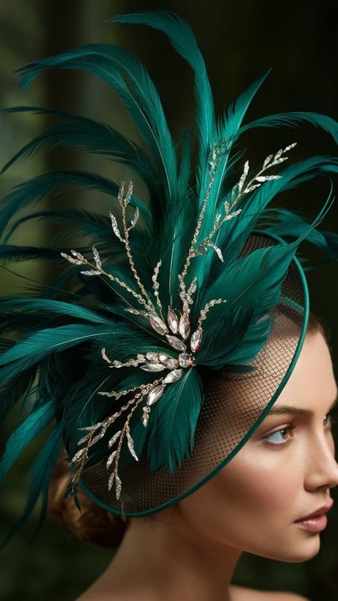 Hairstyles For Fascinators, Philip Treacy Hats, Stylish Womens Hats, Fascinator Hats Diy, Fascinator Hats Wedding, Green Fascinator, Headband Fascinator, Women Suits Wedding, Vintage Vogue Patterns