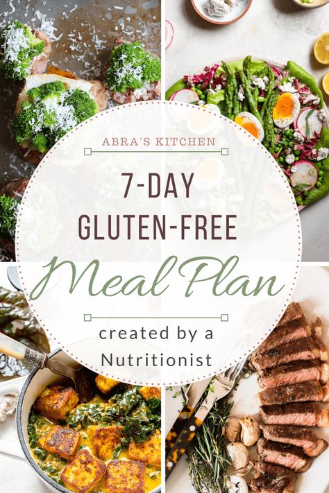 This healthy 7-day gluten-free meal plan for beginners is full of nutritious and nourishing recipes that are EASY TO MAKE to support anyone transitioning to a gluten-free diet. Including a downloadable pdf with full grocery list, Gluten Free Diet For Beginners, Olive Spaghetti, Split Chicken, Chocolate Tahini, Mediterranean Foods, Meal Schedule, Meal Plan For Beginners, Gluten Free Meal Plan, Baked Feta