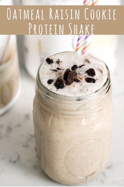 Herbalife Cookies, Cookies And Cream Shake, Cookie Protein Shake, Herbalife Cookies And Cream, Oatmeal Shake, Herbal Life Shakes, Shake Recipes Healthy, Oatmeal Raisin Cookie, Raisin Cookie