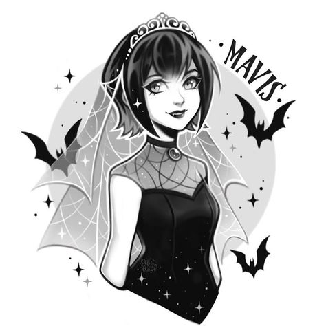 Mavis Hotel Transylvania Wedding, Mavis Wedding Dress, Mavis Drawing, Hotel Transylvania Drawing, Mavis Icon, Dracula Tattoo, Hotel Transylvania Movie, Mavis Hotel Transylvania, Mavis Dracula