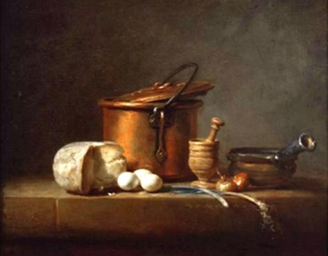 La composition est une chose primordiale dans le tableau. Pour vous aider à apprendre la composition, je vais analyser pour vous une nature morte du peintre français Jean Baptiste Siméon Chardin. Stove Kitchen, Dutch Still Life, Still Life 2, Still Life Oil Painting, Copper Pots, Egg Art, Painting Still Life, Still Life Art, Canvas Paper