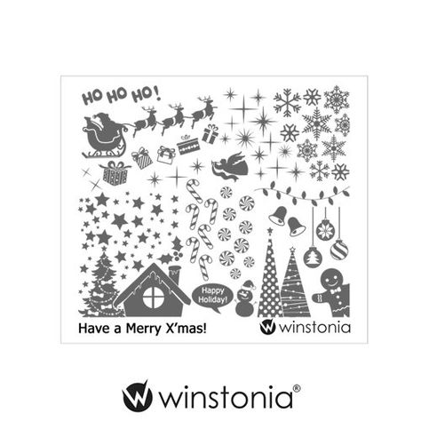 Winstonia Nail Art Stamping Image Plate - Have a Merry Christmas! ** This is an Amazon Affiliate link. You can find out more details at the link of the image. Manicure Ideas Winter, Nagel Stamping, Nail Christmas, Trendy Manicure, Merry X'mas, Have A Merry Christmas, Usa Nails, Nail Art Stamping, Nail Art Stamping Plates