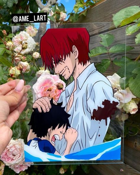 Luffy And Shanks, Anime Drawing, Cool Art Drawings, Diy Art Painting, Glass Painting, Diy Art, Anime Drawings, Cool Art, Art Painting