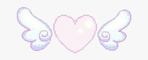 Pixel Bow, Kawaii Transparent, Wings Png, Pixel Heart, Pink Png, Cute Banners, Bow Png, Kawaii Core, Cute Frames