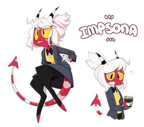 Helluva Boss Impsona, Imp Oc Helluva Boss, Helluva Boss Imp Oc, Imp Oc, Helluva Boss Oc, Hazbin Hotel Helluva Boss, Powerpuff Girls Cartoon, Cartoon As Anime, Cartoon World