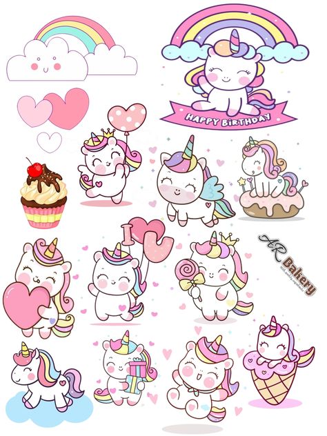 Adorable unicorn topper for kids' birthday cakes. Perfect for a magical party! #unicorn #caketopper . #Cute_Stickers_Unicorn #Unicorn_Cute_Wallpaper #Topper_Unicorn_Printable #Unicorn_Stickers_Printable_Free Topper Unicorn Printable, Unicorn Stickers Printable Free, Kawaii Unicorn Stickers, Unicorn Number Cake, Printable Unicorn Birthday, Magical Watercolor, Disney Silhouette Art, Unicorn Quilt, Unicorn Topper