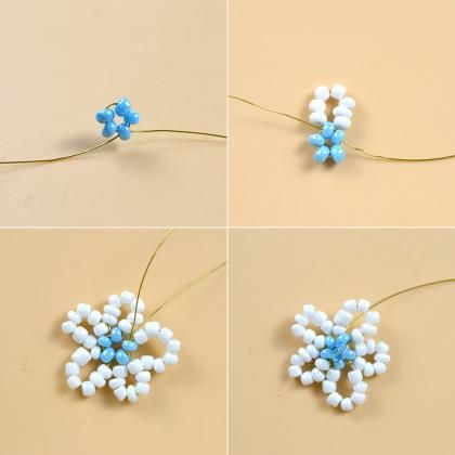 Seed Beads Daisy Earrings | Pandahall Inspiration Projects Flowers With Seed Beads, Beaded Daisy Earrings Diy, Beads Daisy Tutorial, Flower Pattern Beads, Seed Bead Daisy Earrings, Diy Daisy Earrings, Flower Beads Pattern, Seed Bead Inspiration, Daisy Seed Bead Pattern