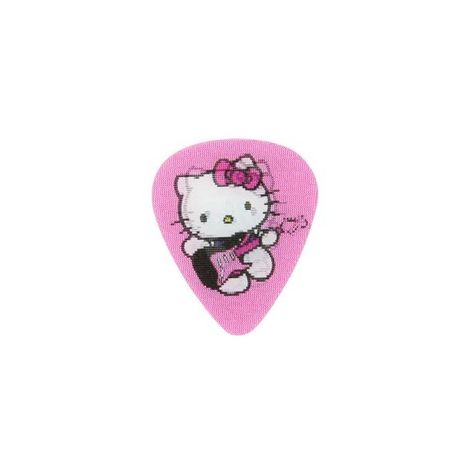 Pink Guitar Pick, Acdc Guitar, Png Hello Kitty, Hello Kitty Guitar, Cool Guitar Picks, Carrd Icons, Pink Guitar, Guitar Pics, Kitty Accessories