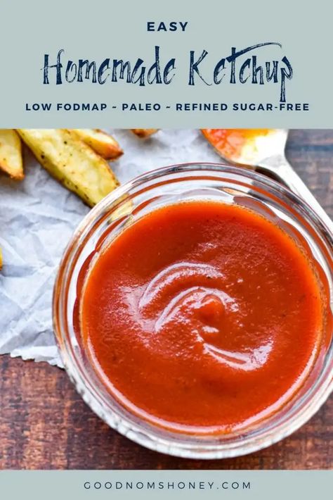 Fodmap Seasonings, Keto Ketchup Recipe, Fodmap Condiments, Ketchup Homemade, Paleo Ketchup, Keto Ketchup, Homemade Barbecue Sauce Recipe, Homemade Ketchup Recipes, Paleo Sauces