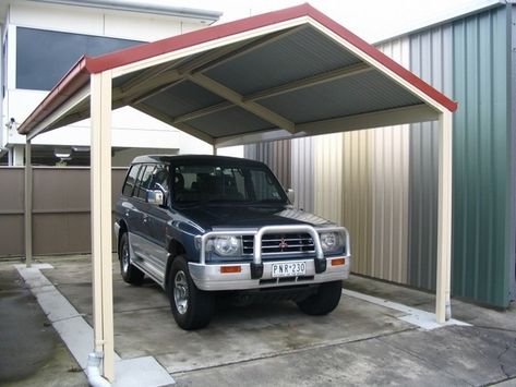 Corrugated Roof, Carport Modern, Portable Carport, Diy Roofing, Metal Beam, Corrugated Roofing, Carport Garage, Metal Carports, No Parking