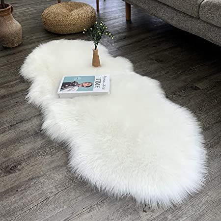 Twin Nursery Gender Neutral, Carpets For Bedroom, Fluffy Area Rug, Runner Bedroom, Custom Nursery Art, Sheepskin Chair, Faux Fur Area Rug, Faux Sheepskin Rug, Cover Couch