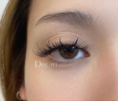 Lash Extensions On Monolids, Bambi Eyelash Extensions, Evening Eye Makeup, Beach Makeup, Eyelashes Extensions, Eyelash Extensions Styles, Perfect Eyelashes, Makeup Board, Angel Aesthetic