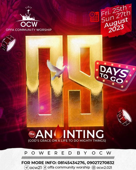 9 days to go countdown Design Church Countdown Flyer Design, Count Down Post Design, 9 Days To Go Countdown, Countdown Flyer Design, Days To Go Countdown, Tickets Design, Countdown Design, Countdown Poster, Countdown Ideas