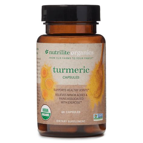 Nutrilite™ Organics Turmeric Capsules Turmeric Capsules, Vitamin Brands, Soy Free Dairy Free, Turmeric Extract, Plant Nutrients, Turmeric Curcumin, Organic Turmeric, Healthy Joints, Immune Health