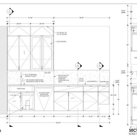 Gaughan Drafting on Instagram: "From shop drawings to High End and Premium renderings, we provide high quality photo-realistic visuals to help you create your dream space. Get in touch with us for more information and for a same-day quote. #GaughanDrafting #millwork #shopdrawing #commercialdesign #rendering #visualization" Kitchen Details Drawing Interior Design, Kitchen Details Drawing, Kitchen Shop Drawings, Kitchen Elevation Rendering, Kitchen Working Drawing Details, Kitchen Details Drawing Plan, Kitchen Shop, Kitchen Views, Detail Shop