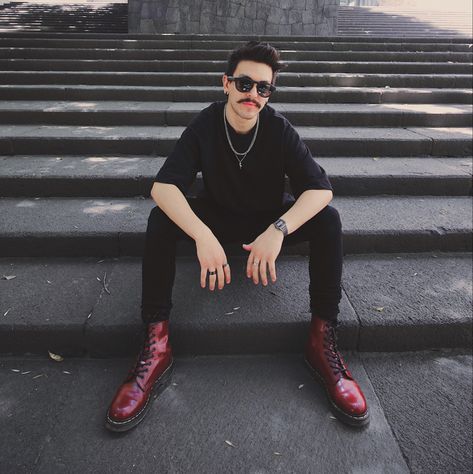 #Bose #fashion #drmartens #drmartensoutfit #aesthetic #style #streetstyle #casiowatch #Bose #streetstyle Drmartensoutfit Men, 1460 Dr Martens Outfit, Red Outfit Men, Cherry Red Outfit, Dr Martens Cherry Red, 1460 Dr Martens, Dr Martens Men, 2025 Moodboard, Dr Martens Outfit