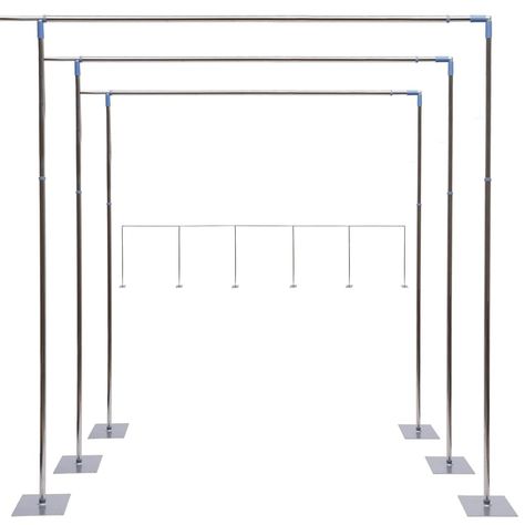 PRICES MAY VARY. 【Functional】Overize, max Lenght 15 m/49 ft, Max Height: 3m/ 9.84 ft, can split freely into 3*3m/3* 6m/3*9m/3*12m /3*15 m according to needsm. Total 11 of 3m/ 9.84ft poles(each rod can be adjusted within the range of 1.58m to 3m). Enough to use in various major events, luxurious atmosphere.( Note: Drape Not Included.) 【Design】Stainless steel material not rust, more sturdy durable, 27 kg/59Ibs heavy duty background support system curtain frame stand, strong load-bearing up to 20kg Pvc Pipe String Lights, Backdrop For Vendor Booth, Patio Backdrop Ideas, Diy Backdrop Stand Cheap, Vendor Backdrop Ideas, Freestanding Wedding Decorations, How To Decorate A Garage For A Party, Outdoor Backdrop Ideas, Party Rental Business Ideas