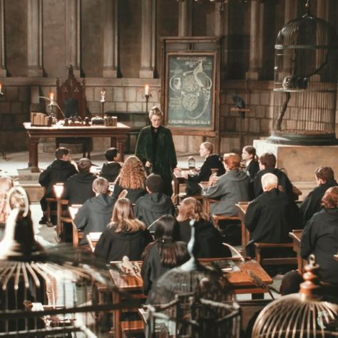 Harry Potter Student Aesthetic, Transfiguration Class Harry Potter, Slytherin Student Aesthetic, Harry Potter Pictures Aesthetic, Hogwarts Student Aesthetic, Chamber Of Secrets Aesthetic, Life At Hogwarts, Hogwarts Graduation, Hogwarts Life