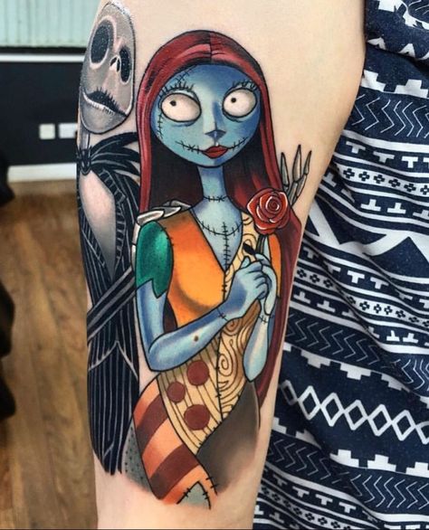 Jack Skellington Tattoos and Sally Tattoos 2020101210 - 20 Jack Skellington Tattoos and Sally Tattoos Sally Tattoo, Horror Tattoo Ideas, Tattoo Nightmares, Jack Skellington Tattoo, Patch Tattoo, Tim Burton Tattoo, Jack Tattoo, Kids Tattoo, Jack Y Sally