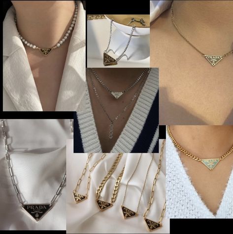 Necklace, jewellery, prada necklace ideas, aesthetic necklace, fashion Necklace Ideas Aesthetic, Prada Necklace, Aesthetic Necklace, Necklace Ideas, Necklace Fashion, Ideas Aesthetic, Prada, Chain Necklace, Chain