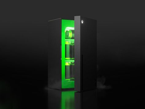 Small Mini Fridge, Xbox Logo, Ice Cold Beer, Small Refrigerator, Xbox Console, Mini Fridges, Colin Farrell, Xbox Series X, Yanko Design