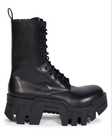 Balenciaga ss22 buldozer combat boots Helmut Lang Archive, Balenciaga Boots, Archive Fashion, Black Platform Boots, Dream Clothes, Platform Boots, Military Fashion, Leather And Lace, Saks Fifth