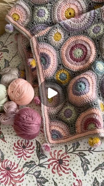 Jane Crowfoot @ JANIE CROW on Instagram: "Pssssst, let the sound of Dusty soooothe you while we just let you know there will be new Magic Circles kits coming to @wonderwoolwales with us this weekend 😍  #janiecrow #magiccirclesblanket #crochet #crochetlove #crochetdesign #crochetpattern #crochetkit" Janie Crow, Jane Crowfoot, Magic Circles, Just Letting You Know, Magic Circle, Crochet Kit, Crochet Granny, The Sound, Crochet Designs