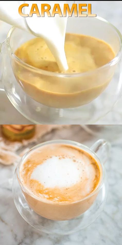 This Copycat Starbucks Caramel Latte recipe is easy to make and it’s my personal favorite. Try one of the tastiest Starbucks espresso-based beverages at home, following my step-by-step instructions. #caramel #coffee #espresso #latte #cappuccino #videorecipe Creme Brulee Recept, Caramel Latte Recipe, Caramel Creme Brulee, Starbucks Espresso, Copo Starbucks, Starbucks Caramel, Cold Coffee Recipes, Copycat Starbucks, Caramel Latte