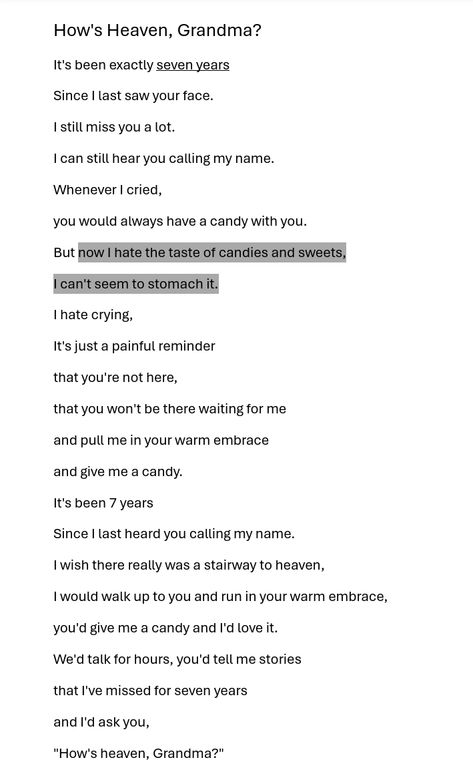 #poetry #poem #poetrycommunity #poetsofinstagram #grandma #grief Grandma Passing Quotes, Grandma Eulogy, Missing Grandma Quotes, Missing Grandma, Diary Writing Ideas Personal, Miss Granny, Passing Quotes, Grandma Poem, I Still Miss You