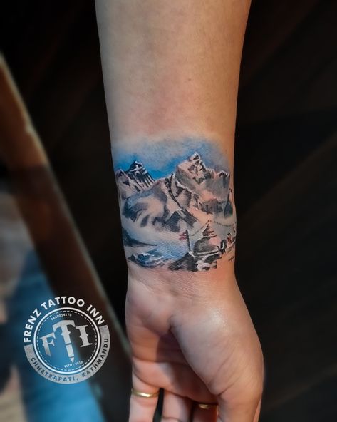 #scenerytattoo #frenztattooinn #frenz_tattoo_inn #tattooideas #mteverest Scenery Tattoo, Mt Everest, Tattoo Design, Watercolor Tattoo, Tattoo Designs, Tattoos, Quick Saves, Design