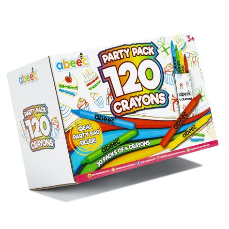 PRICES MAY VARY. abeec Party Pack of Crayons – 4 x Crayons Per Pack – 30 Packs of Crayons In Total Party Bag Fillers for Kids - These crayons for kids are ideal as party bag fillers for kids birthday parties, Christmas parties and more. Crayons for Party Bags - Colouring crayons come in 4 different colours with 1 of each included per pack. A range of colour shades included: yellow, red, blue & green. Mini Crayons - Crayons with a 0.8cm diameter to support a range of crafting activities - crayons arrive already sharpened ready to be used right away. All individually packed. Kids Crayons Packs for Restaurants - The large number of crayons included in this pack make these crayons ideal for family crafting activities, school classrooms, weddings, family celebrations or as part of a Christmas g Crafting Activities, Colour Shades, Wax Crayons, School Event, Party Bag Fillers, Party Pack, Family Celebrations, Christmas Parties, Arts And Crafts Supplies