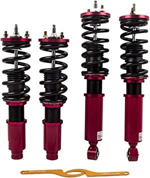 maXpeedingrods Coilovers with 24 Way Adjustable Damper for Honda CR-V 1996-2001 1st Gen. RD1-RD3 FWD & AWD, Spring Shock Absorber Suspension Coil Struts Lowering Kit Height Adjustable by 1-3” Car Shock Absorber Ideas, Car Suspension System, Off Road Suspension, Tire Pressure Monitoring System, 4 Link Rear Suspension, Cr V, Honda Cr, Easy Gifts, Height Adjustable