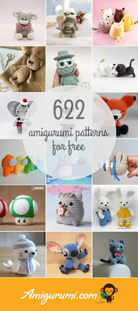 Amigurumi Small Animals, Crochet Animals Easy Free Patterns, Free Amigurumi Patterns Keychain, Popular Amigurumi Patterns, What Is Amigurumi, Free Stuffy Crochet Patterns, Beginner Arugami Crochet Free, Crochet Amigurumi Plushies, Amigurumi Free Pattern Mini