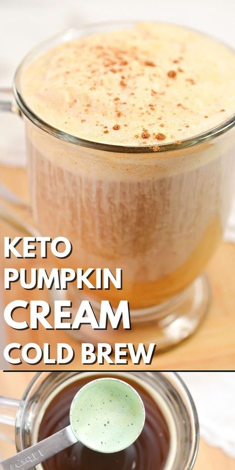 Keto Cold Foam, Pumpkin Cream Cold Brew, Low Carb Milk, Cream Cold Brew, Keto Coffee Recipe, Cold Brew Recipe, Pumpkin Spice Recipe, Low Carb Drinks, Copycat Starbucks Recipes