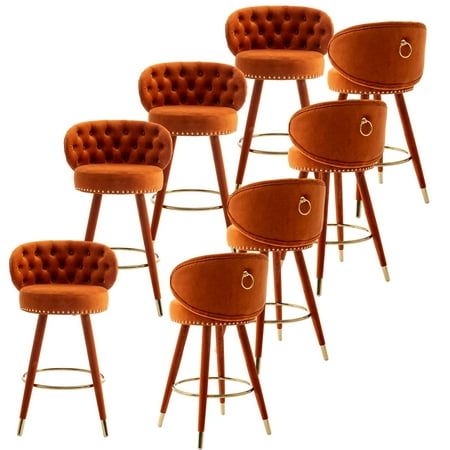 We are glad you came to our online store to make a purchase. We aim to provide customers with a comfortable shopping experience. Our design philosophy is comfortable, nature and harmony. Color: Orange.  Pattern: solid. Cognac Bar Stools, High Back Counter Stools, Speakeasy Bar Stools, Dark Speakeasy, Speakeasy Bar Design, Retro Bar Design, Stools Kitchen Island, Country Bar Stools, Speakeasy Style