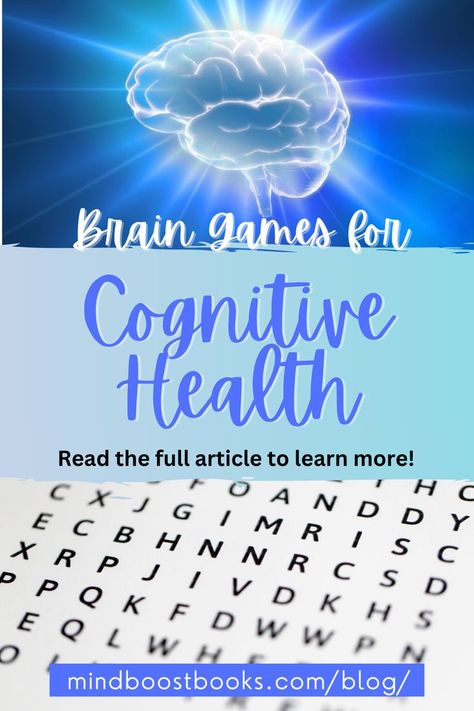 Brain games for cognitive health, boosting brain power and mental fitness with puzzle books. Cognitive Games, Exercise Games, Journaling For Mental Health, Cognitive Exercises, Key Tools, Improve Brain Power, Brain Exercises, Memory Exercises, Cognitive Activities