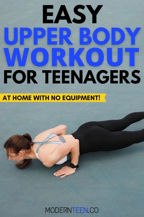 upper body workout for teens at home no equipment #upperbody #upperbodyworkout #forteens #forteenagers #upperbodyworkoutforteenagers #workoutforteenagers #workoutforteens #teenworkout #workoutplan Easy Upper Body Workout, Workout For Teens, Upper Body Workout At Home, Teen Tips, Workouts For Teens, Body Workout At Home, College Tips, Teenage Boys, Upper Body Workout